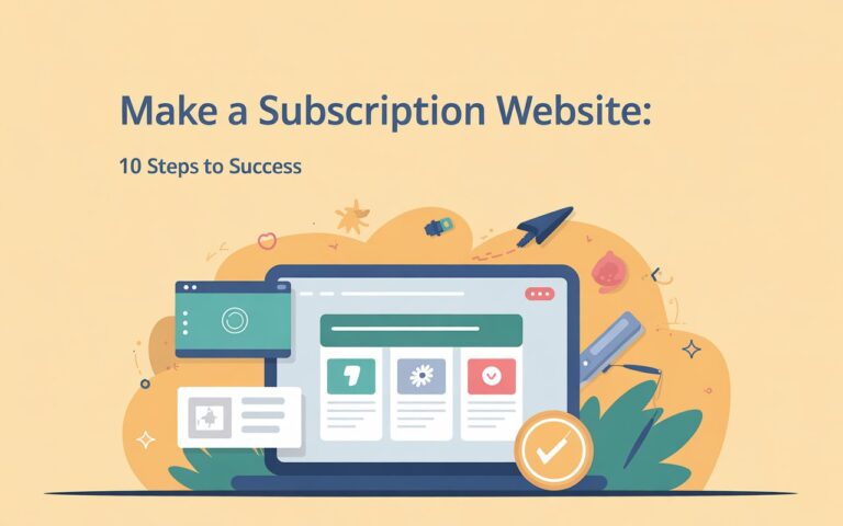 Make a Subscription Website 10 Steps to Success